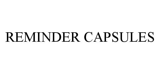 Trademark Logo REMINDER CAPSULES