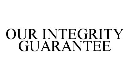  OUR INTEGRITY GUARANTEE