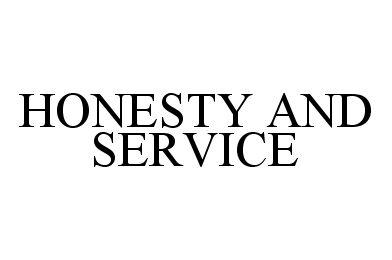  HONESTY AND SERVICE