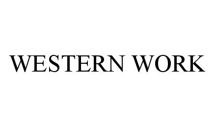 Trademark Logo WESTERN WORK