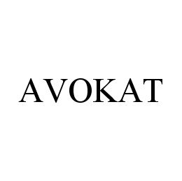 Trademark Logo AVOKAT