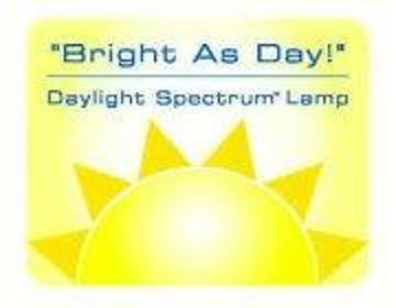 Trademark Logo "BRIGHT AS DAY!" DAYLIGHT SPECTRUM LAMP