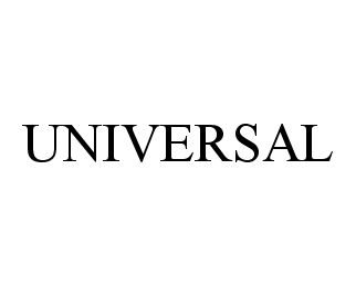 Trademark Logo UNIVERSAL