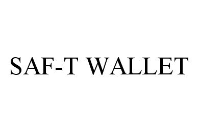 Trademark Logo SAF-T WALLET