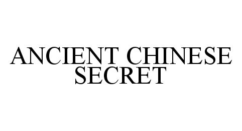  ANCIENT CHINESE SECRET