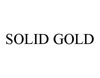 Trademark Logo SOLID GOLD