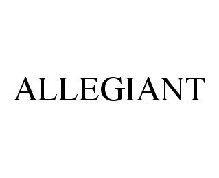 Trademark Logo ALLEGIANT