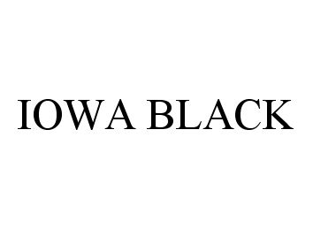 Trademark Logo IOWA BLACK