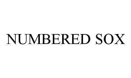 Trademark Logo NUMBERED SOX