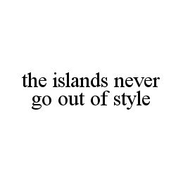  THE ISLANDS NEVER GO OUT OF STYLE