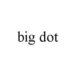 Trademark Logo BIG DOT