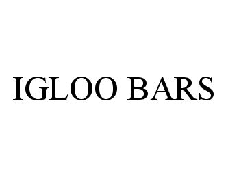 Trademark Logo IGLOO BARS