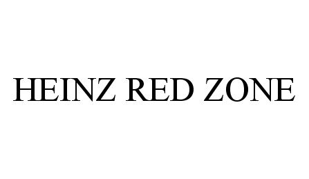 Trademark Logo HEINZ RED ZONE