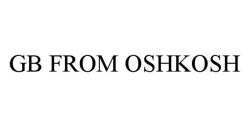 Trademark Logo GB FROM OSHKOSH