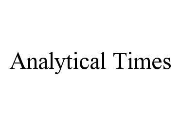  ANALYTICAL TIMES