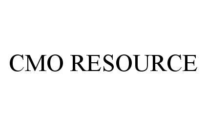 Trademark Logo CMO RESOURCE