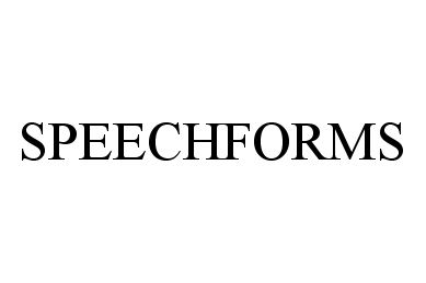 Trademark Logo SPEECHFORMS