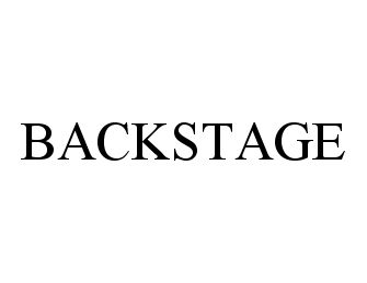 Trademark Logo BACKSTAGE