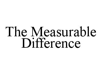 THE MEASURABLE DIFFERENCE