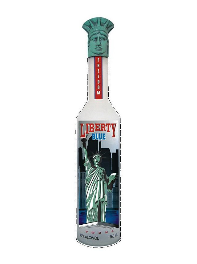  FREEDOM LIBERTY BLUE VODKA 40% ALC/VOL 750 ML