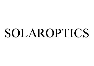 Trademark Logo SOLAROPTICS