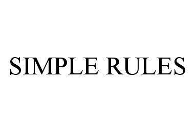  SIMPLE RULES