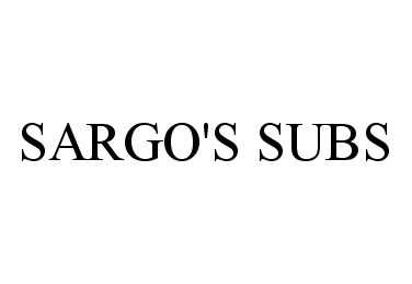 Trademark Logo SARGO'S SUBS