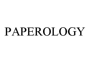 Trademark Logo PAPEROLOGY