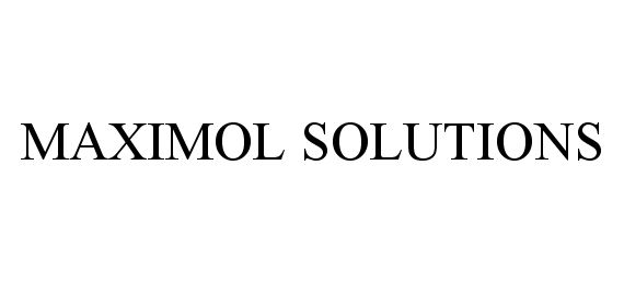 Trademark Logo MAXIMOL SOLUTIONS