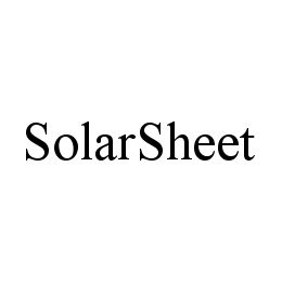 Trademark Logo SOLARSHEET