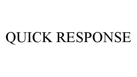 Trademark Logo QUICK RESPONSE