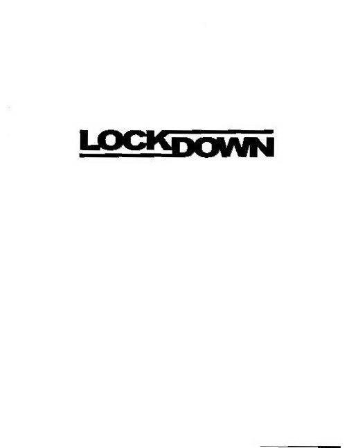 Trademark Logo LOCKDOWN