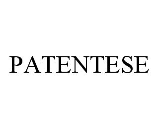 Trademark Logo PATENTESE