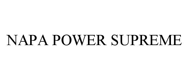 Trademark Logo NAPA POWER SUPREME