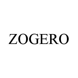 Trademark Logo ZOGERO