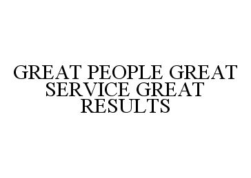 Trademark Logo GREAT PEOPLE GREAT SERVICE GREAT RESULTS