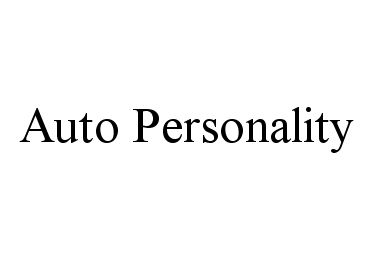 Trademark Logo AUTO PERSONALITY