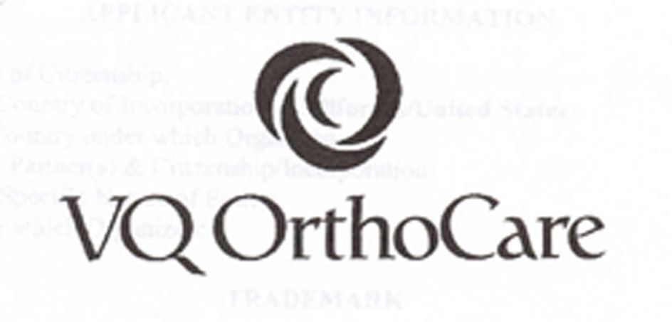 Trademark Logo VQ ORTHOCARE