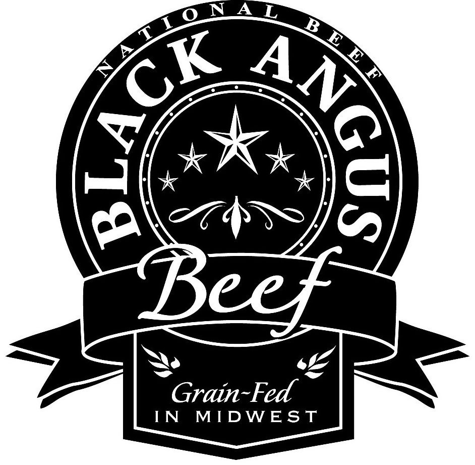 Trademark Logo NATIONAL BEEF BLACK ANGUS BEEF GRAIN-FED IN MIDWEST