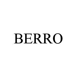 Trademark Logo BERRO