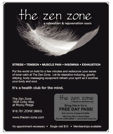  THE ZEN ZONE A HEALTH CLUB FOR THE MIND