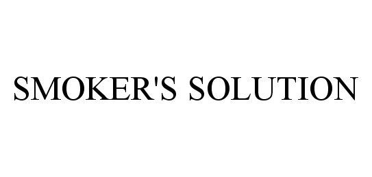 Trademark Logo SMOKER'S SOLUTION