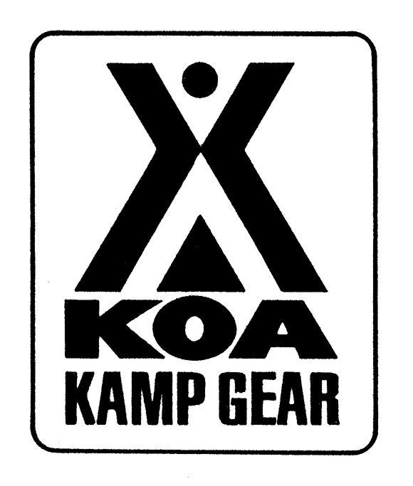 Trademark Logo KOA KAMP GEAR
