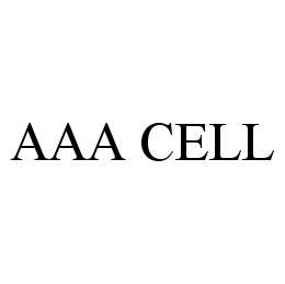 Trademark Logo AAA CELL