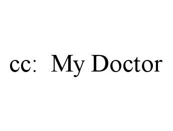 Trademark Logo CC: MY DOCTOR