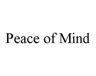 Trademark Logo PEACE OF MIND