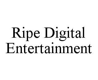 Trademark Logo RIPE DIGITAL ENTERTAINMENT