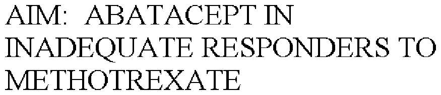 Trademark Logo AIM: ABATACEPT IN INADEQUATE RESPONDERS TO METHOTREXATE