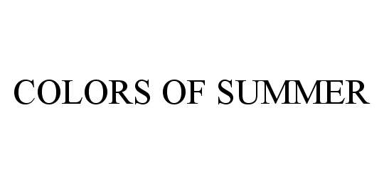 Trademark Logo COLORS OF SUMMER