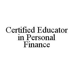 CERTIFIED EDUCATOR IN PERSONAL FINANCE